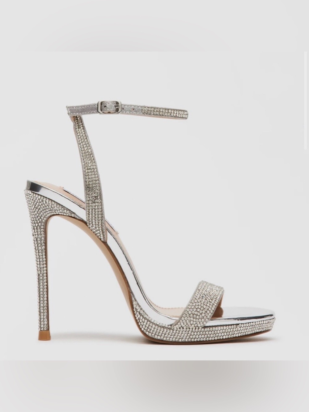 Steve Madden Wafer Silver Rhinestone